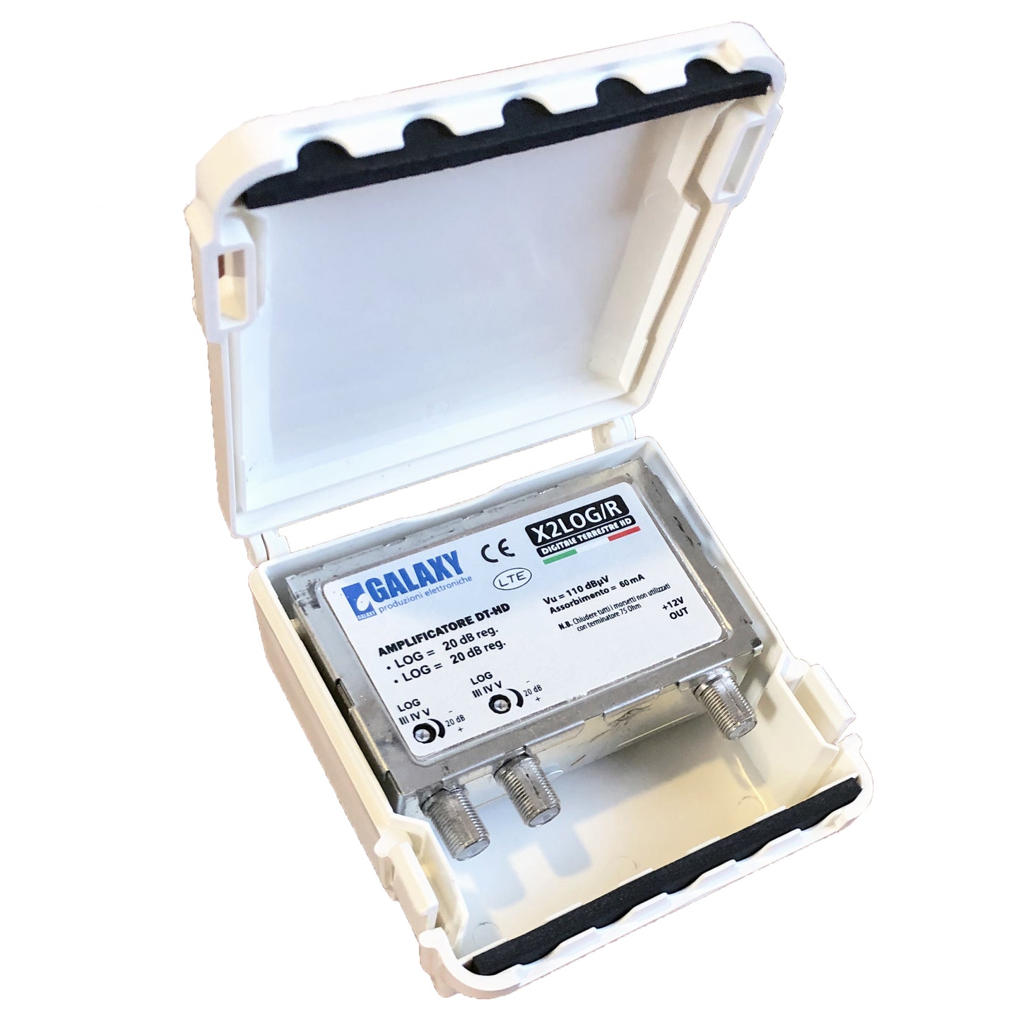 AMPLIFICATORE DT 5G 2 ING UHF 20DB REGOLABILE