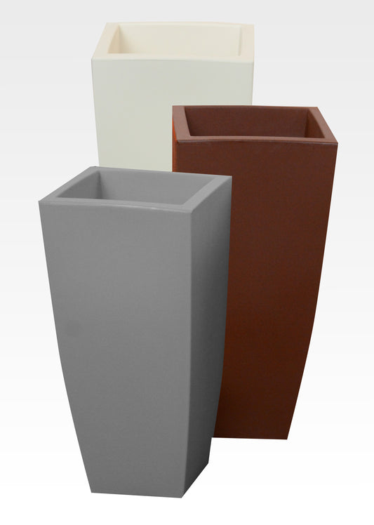 VASO HOME QUADRO 33X33XH70 CM PIETRA