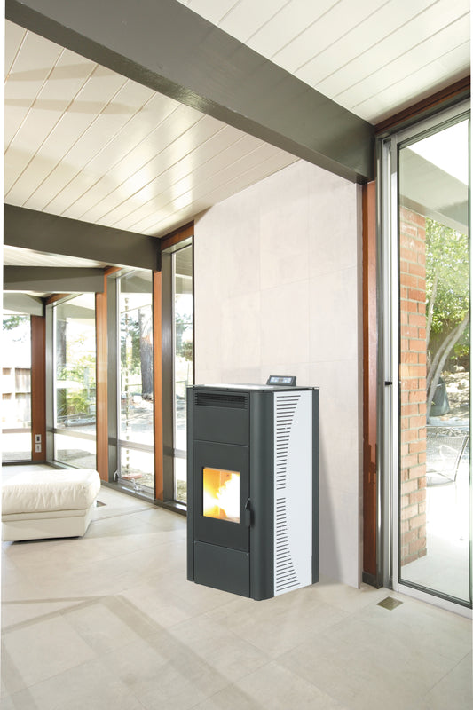 TERMOSTUFA PELLET 20 KW KING 20 BIANCO