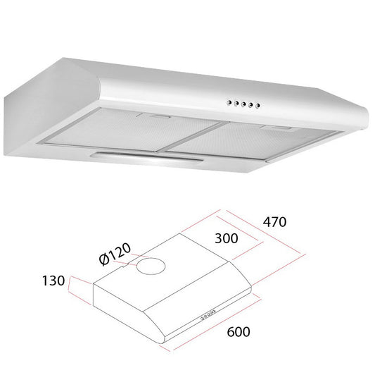 CAPPA ELETTRICA PER CUCINA 60 CM