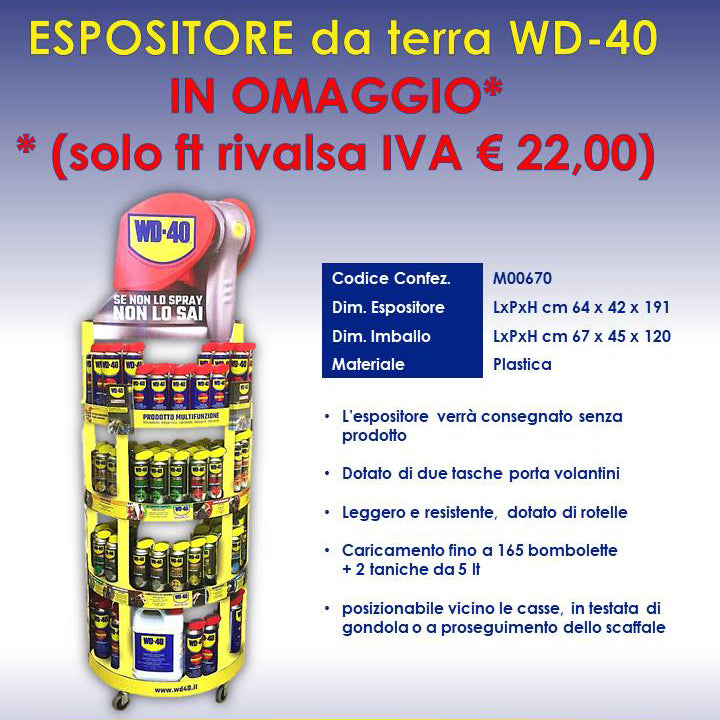 ESPOSITORE  A PAVIMENTO WD40 VUOTO MD00670