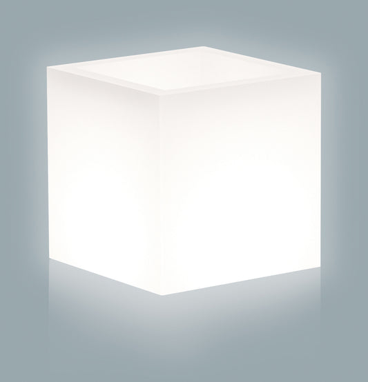 VASO HOME LIGHT CUBE 40X40XH41 CM BIANCO