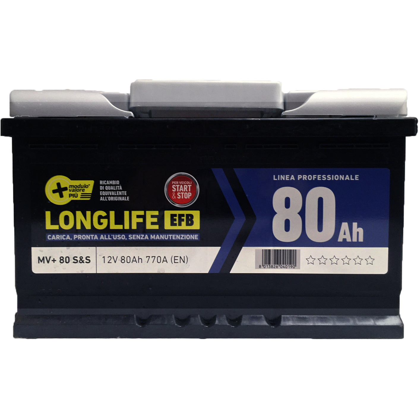 BATTERIA AUTO MV STARTSTOP 80AH 770A TECNOL EFB