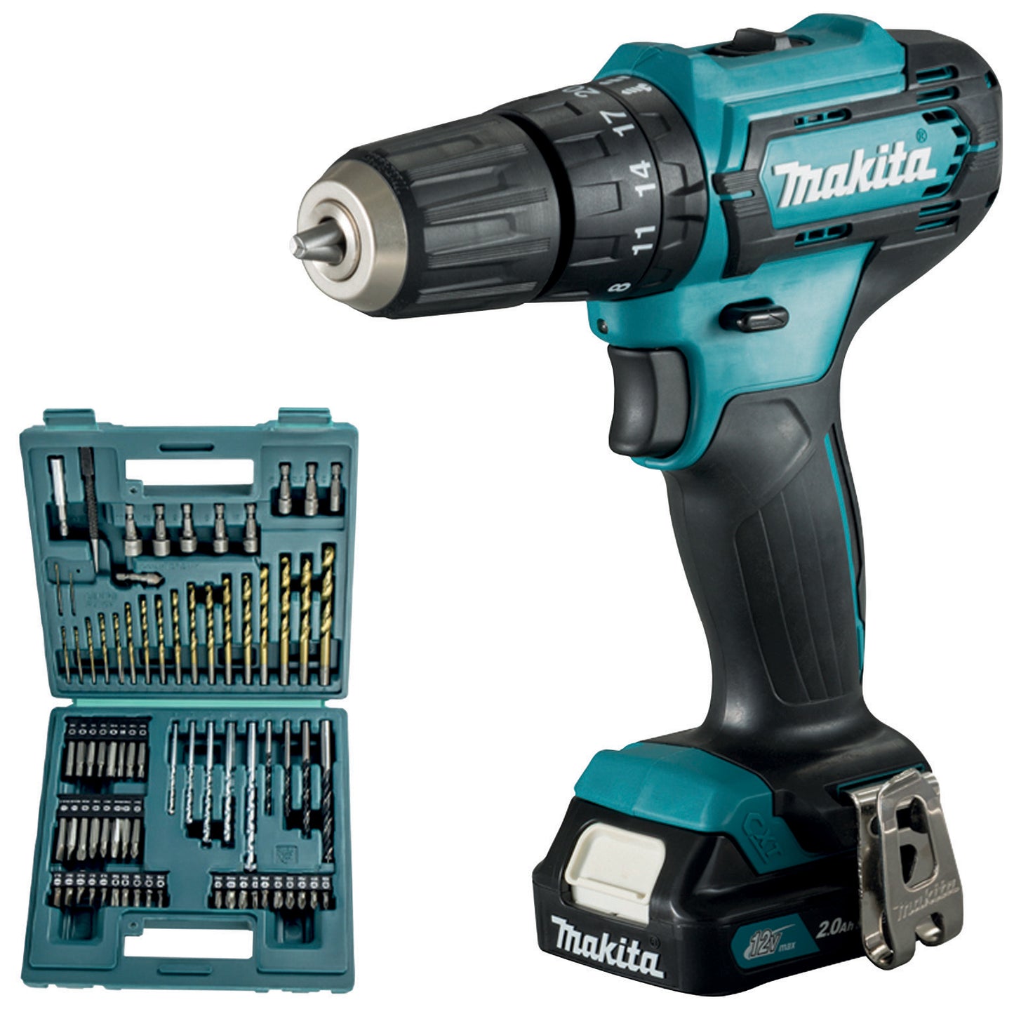 MAKITA SUPERKIT 12VP-2AH-LI HP333DSAX1 2 BATTERIE