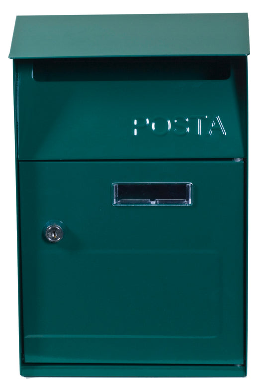 CASSETTA POSTALE ACCIAIO 21X9X32,5 CM ESTERNO VERDE