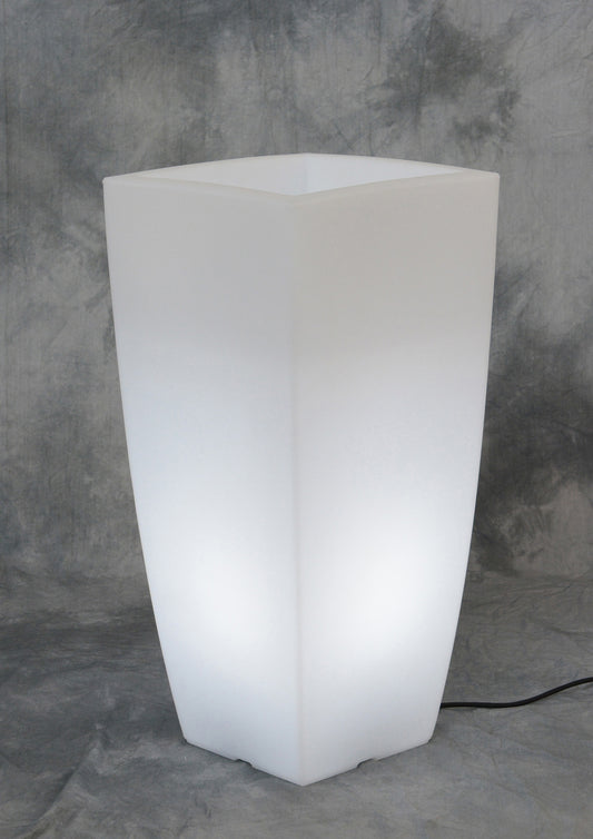 VASO HOME LIGHT QUADRO 40X40X90 CM GHIACCIO BIA