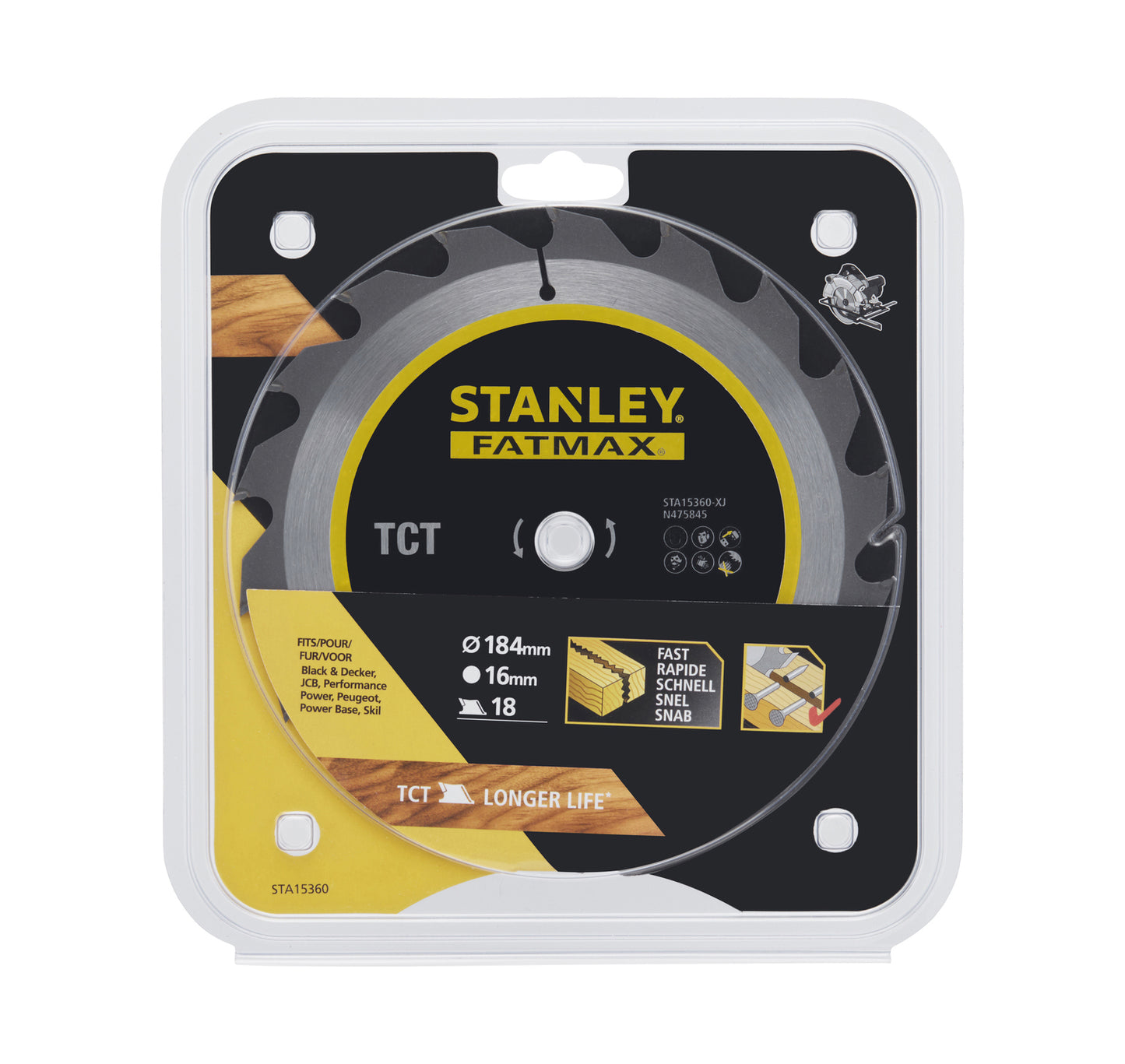 PIRANHA STANLEY STA15360 (X15360) LAMA CIRCOLARE HI-TECH TCT MM.184