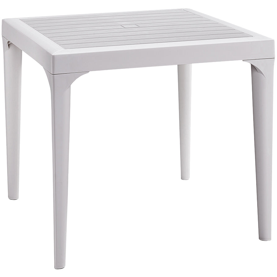 TAVOLO RESINA MALMO 80X80XH74 CM BIANCO