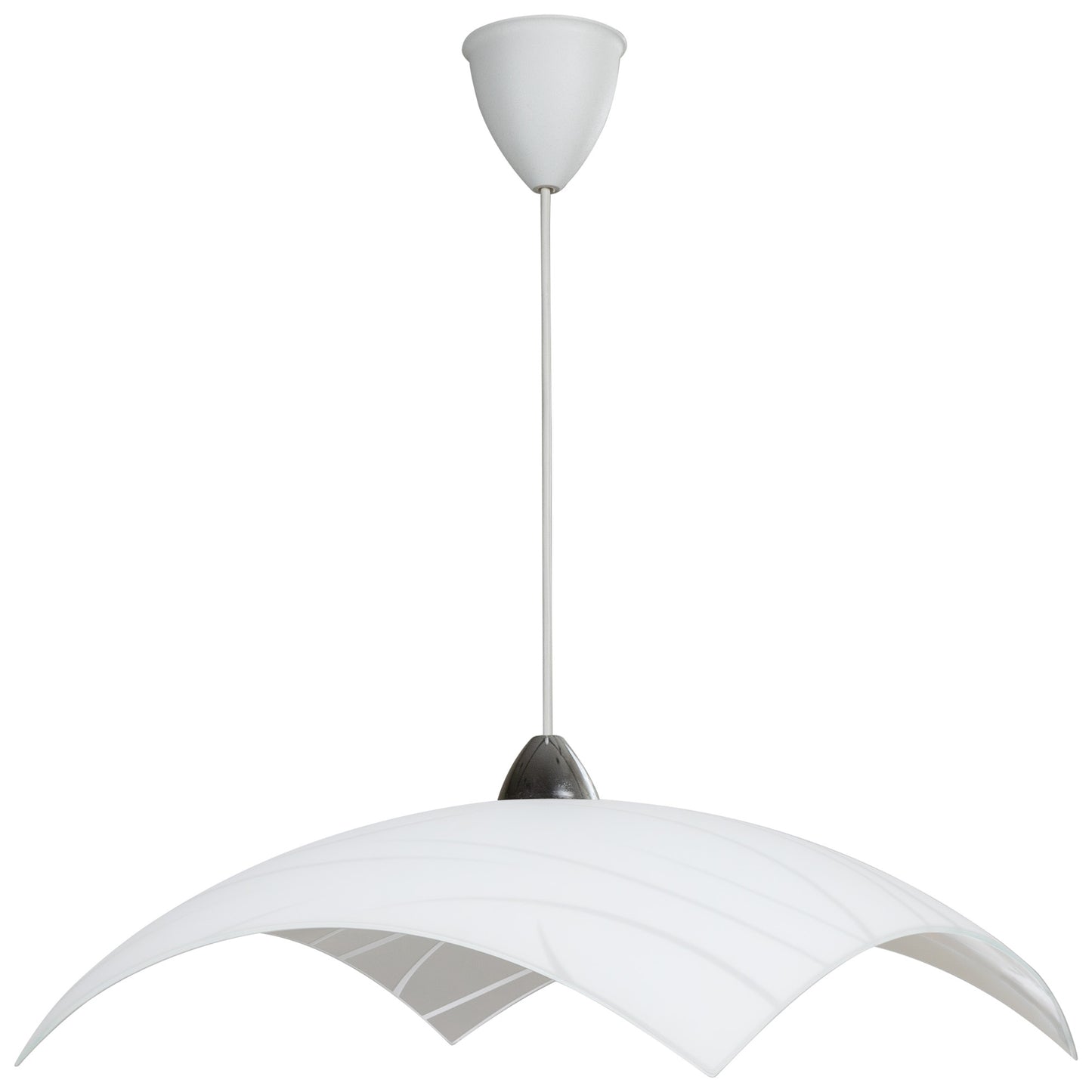 LAMPADA SOSP SIMONE 50X50 1XE27 VETRO LASTRA BIANCO