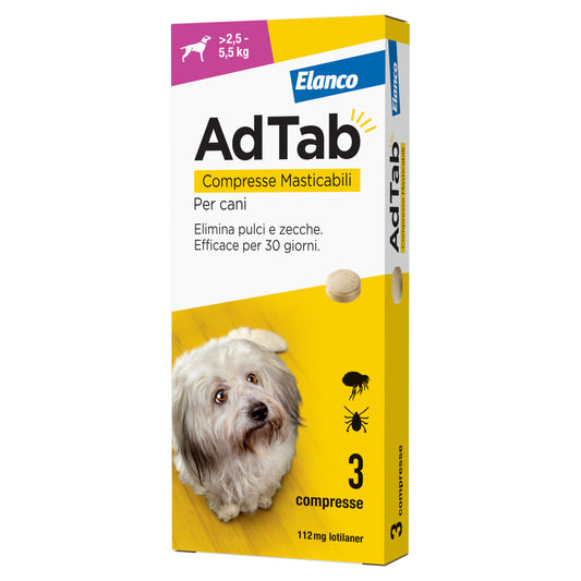 ADTAB COMPRESSE MASTICABILI PER CANI 2,5 - 5,5 KG