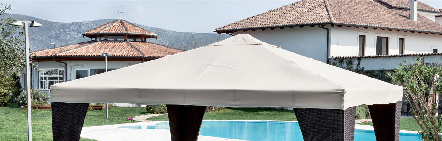 TOP RICAMBIO PER GAZEBO LEGNO 3X3 POLIEST BIANCO