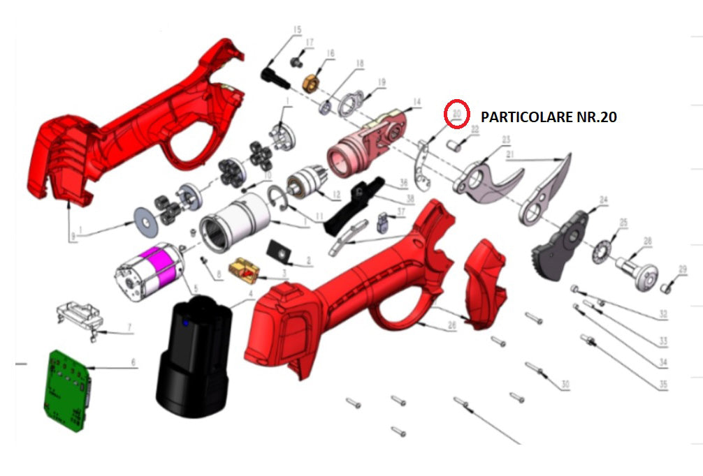 ZZ-PARTICOLARE NR.20 FORBICI POTA BATT DJ-025