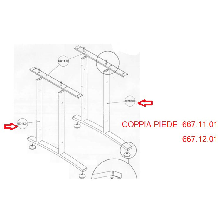 ZZ-COPPIA PIEDE KIT SCRIVANIA PRIMA