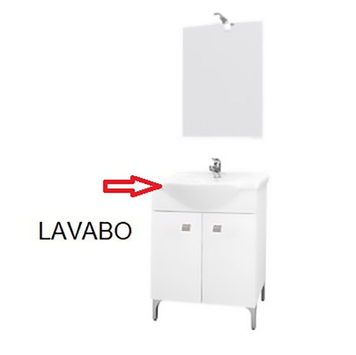 ZZ-LAVABO X MOBILE BAGNO BIANCO DESY CM.57