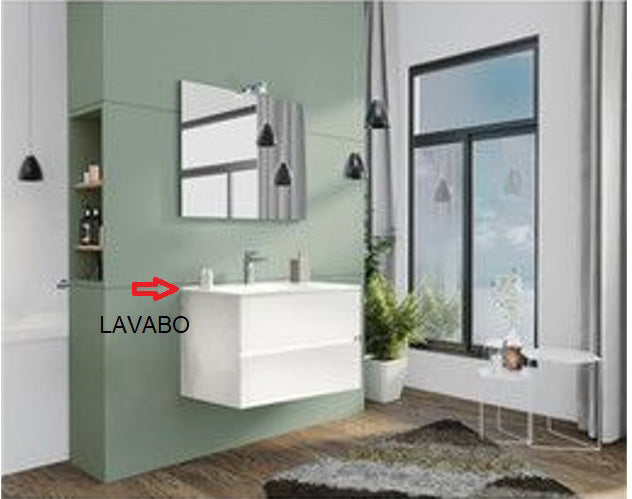 ZZ-LAVABO X MOBILE BAGNO NEW SPLASH CM.80 BIANCO