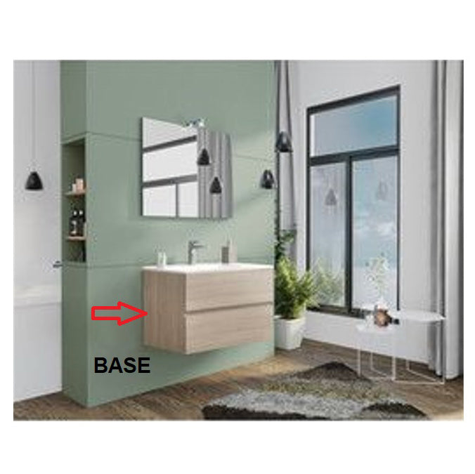 ZZ-BASE COMPLETA X MOBILE BAGNO NEW SPLASH CM.80 ROVERE GRIGIO