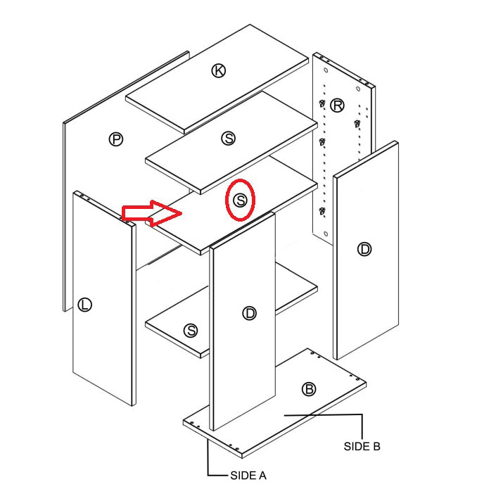 ZZ-MENSOLA XKIT MOBILE 2A 68X95X34 CEMENTO CHIARO K4298