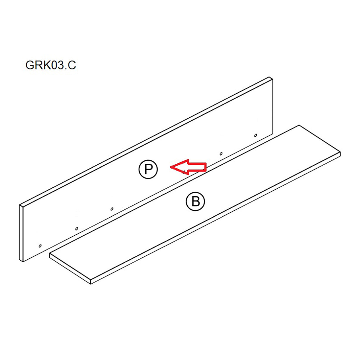 ZZ-MENSOLA P GRK03.C X KIT PARETE LIVING BRIDGE 207X170X34 BIANCO/B.LUC.