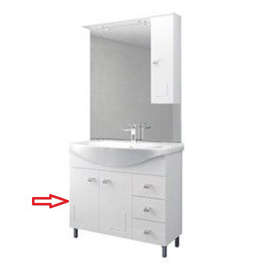 ZZ-BASE COMPLETA X MOBILE BAGNO BIANCO EVA CM.105 COMPLETO