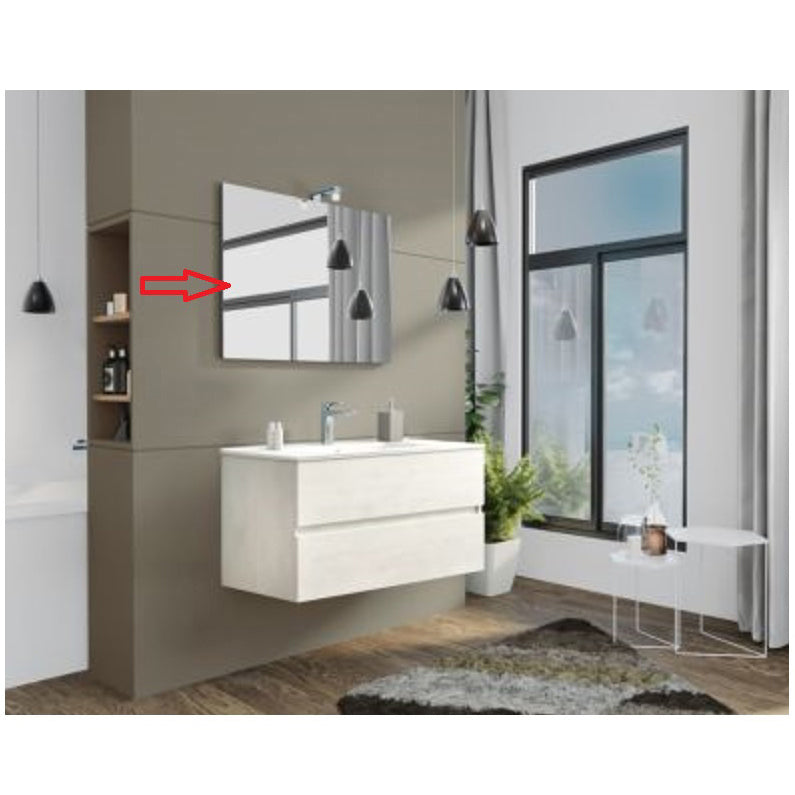 ZZ-SPECCHIO X MOBILE BAGNO NEW SPLASH CM.105 ROVERE BIANCO