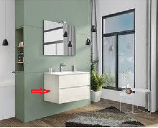 ZZ-BASE X MOBILE BAGNO NEW SPLASH CM.80 ROVERE BIANCO