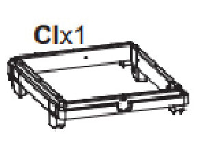 ZZ-CORNICE CL X PATTUMIERA 1 ANTA CM.34X39X88H ECOLINE1 TERRY