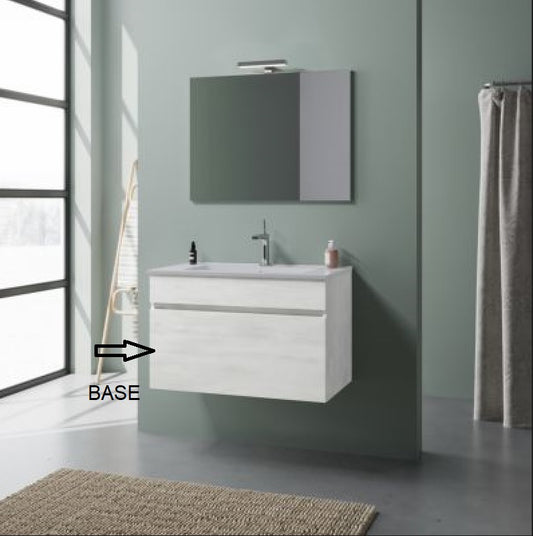 ZZ-BASE X MOBILE BAGNO BOGOTA CM. 80 SOSPESO ROVERE BIANCO