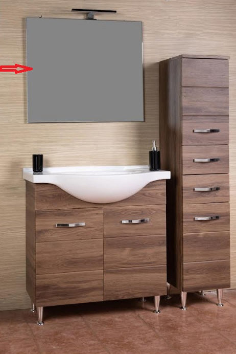 ZZ-SPECCHIO X MOBILE BAGNO ANTONELLA 2 ANTE + 3 CASSETTI 105 NOCE