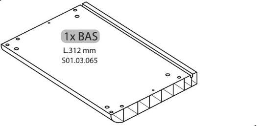 ZZ-1XBAS L.312 mm X ARMADIO SPOGLIATOIO RESINA A 1 POSTO IN KIT C/SERRAT