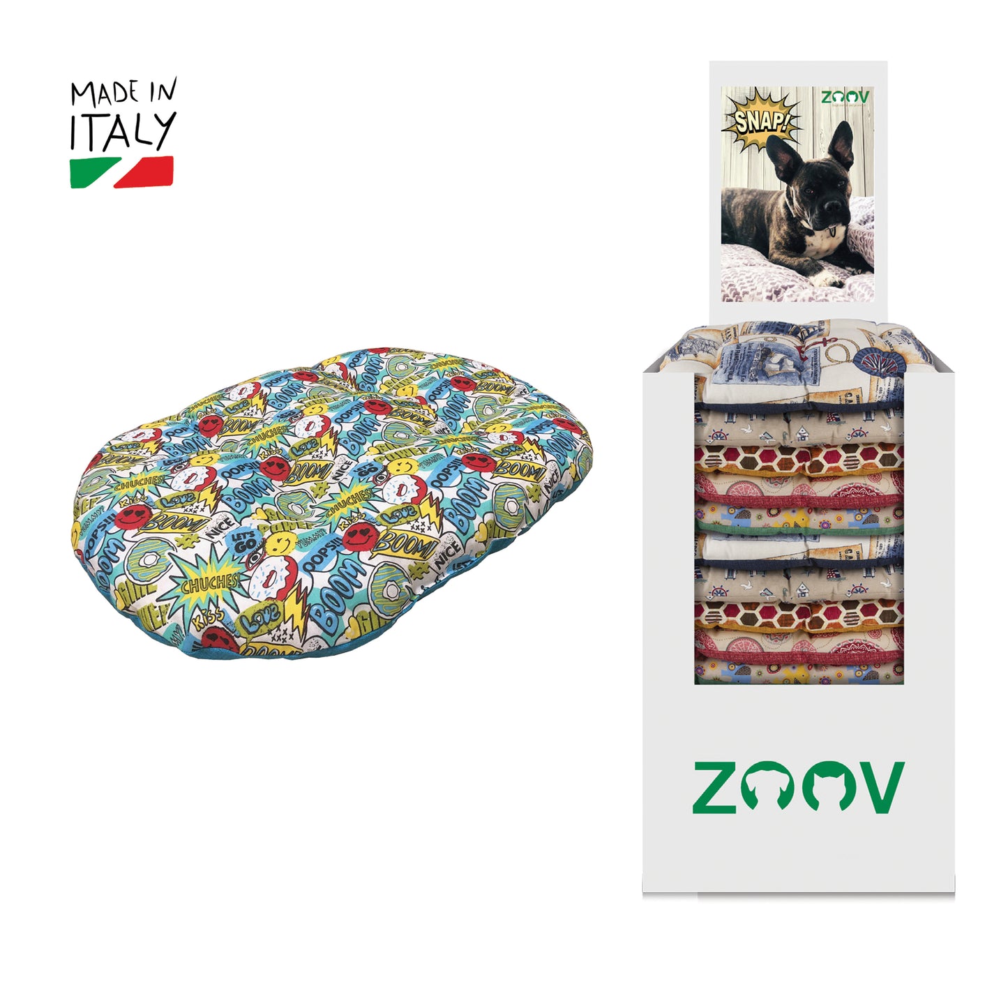 ZOOV CUSCINO RETTANGOLARE CM.85X60 FANTASIE ASS/TE