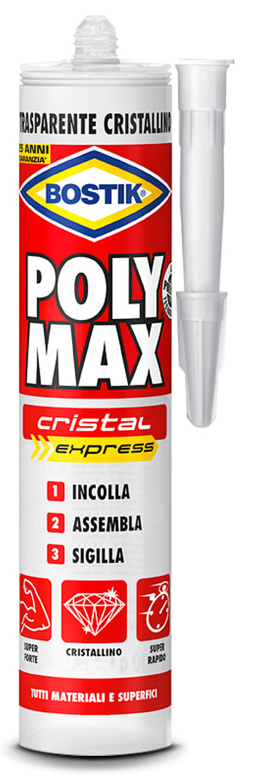 BOSTIK POLYMAX CRISTAL EXPRESS 300 G CARTUCCIA