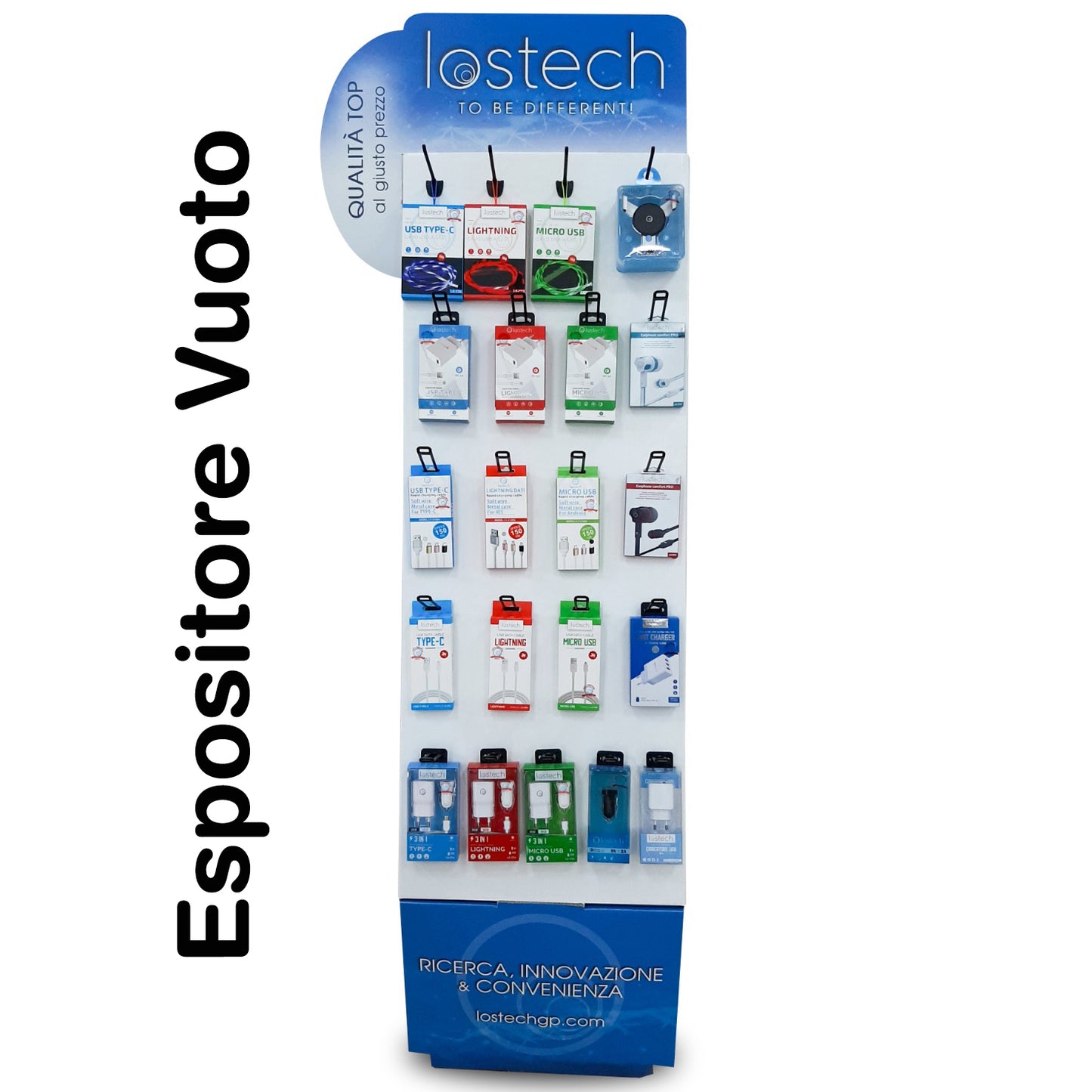 LOSTECH ESPOSITORE MONOFACCIALE 45X18XH170 CM