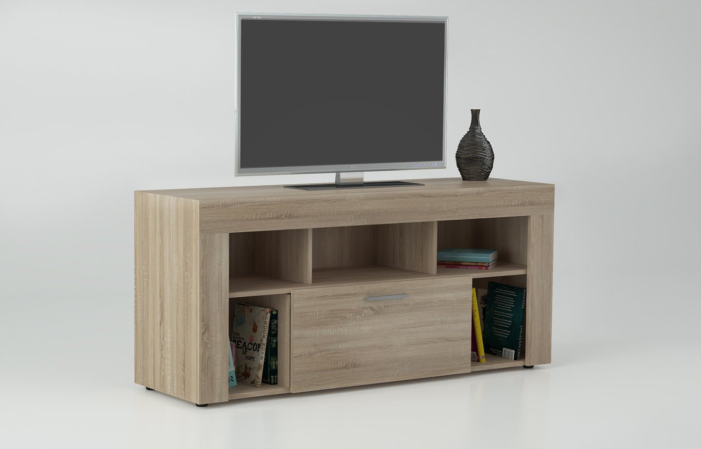 KIT PORTA TV VISION 130X41,6X60 NATURAL WOOD