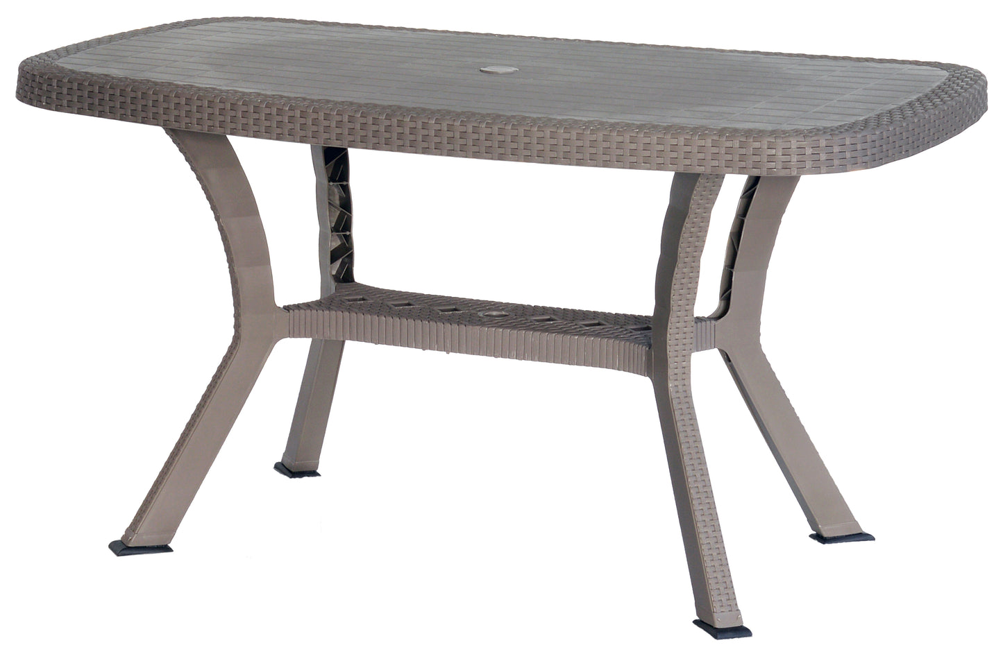 TAVOLO RATTAN OTELLO ELITE C/INCROCIO 136X82 TORT