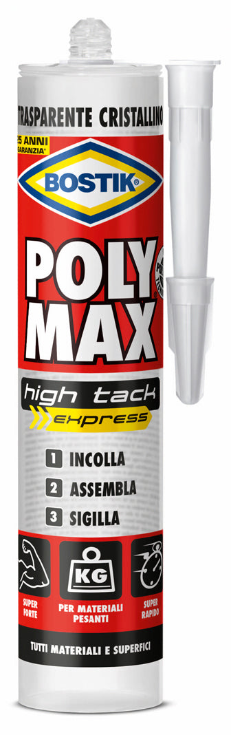 BOSTIK POLYMAX HIGH TACK CRISTAL 300 G CARTUC