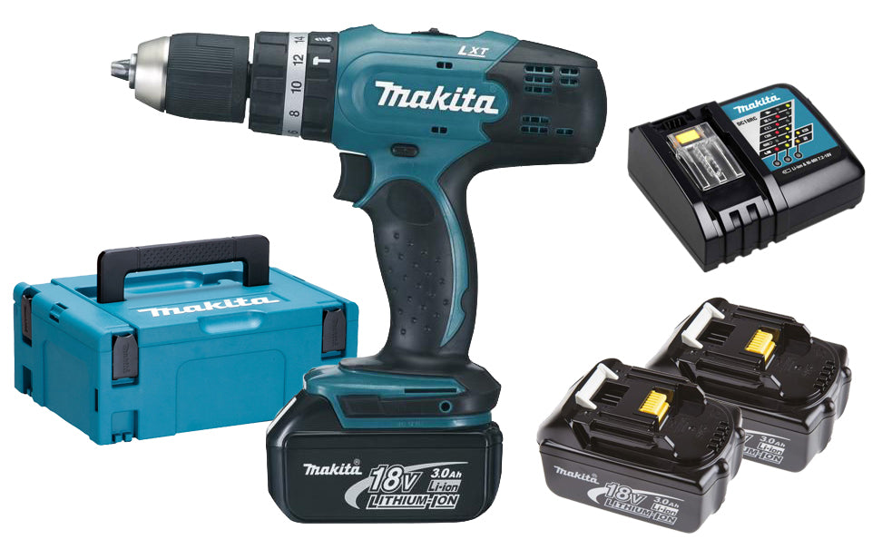 MAKITA SUPERKIT 18VP-3Ah DHP453RF3J CON 3 BATTERIE