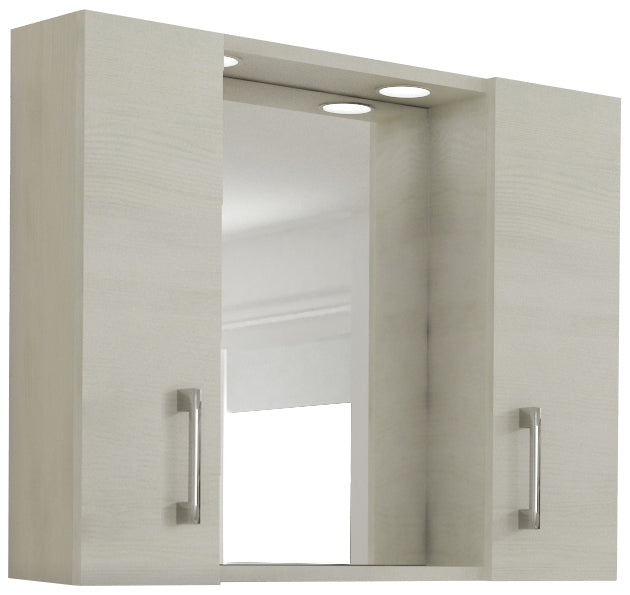 SPECCHIO DA BAGNO 960 A 2 ANTE ROVERE BIANCO